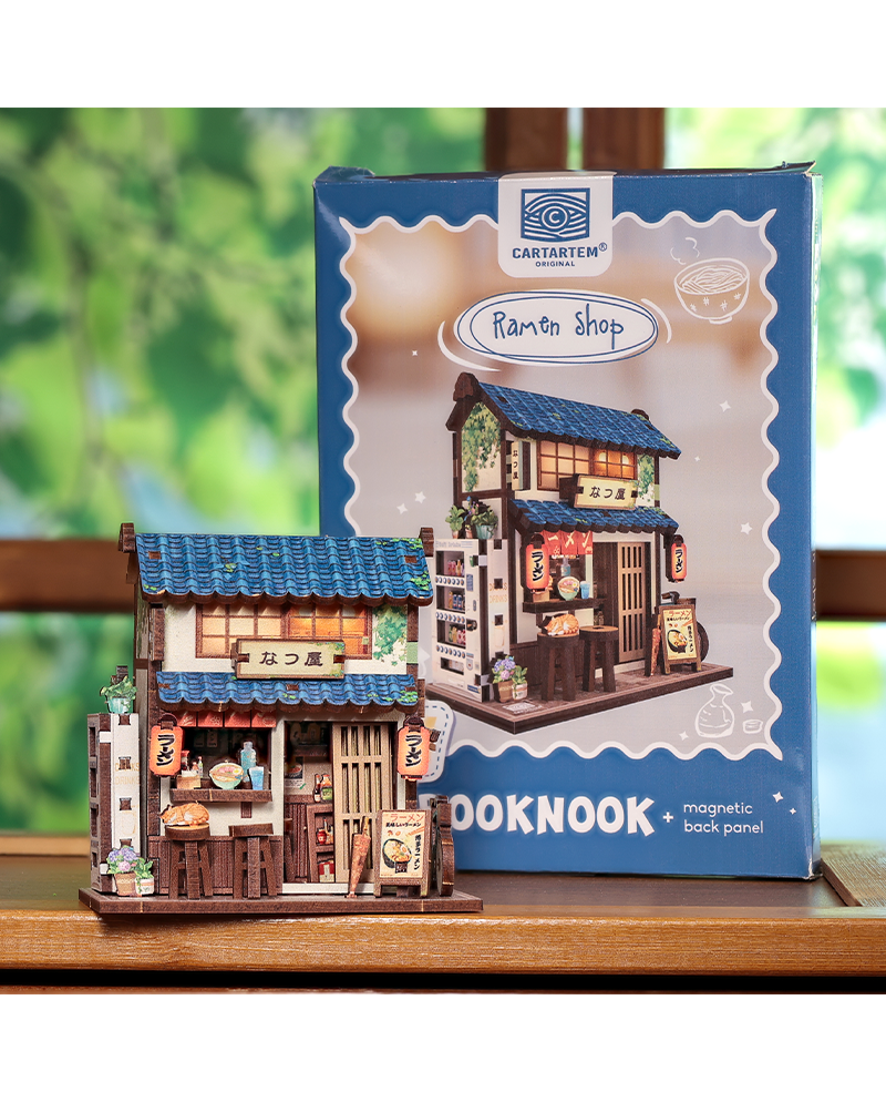 MINI BOOK NOOK KIT - DIY- Restaurant de Ramen - Avec Aimants - vue principale