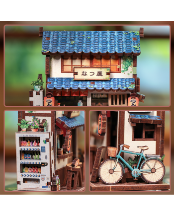 MINI BOOK NOOK KIT - DIY- Restaurant de Ramen - Avec Aimants - vue de profil