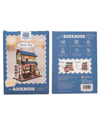 MINI BOOK NOOK KIT - DIY- Restaurant de Ramen - Avec Aimants - vue de detail