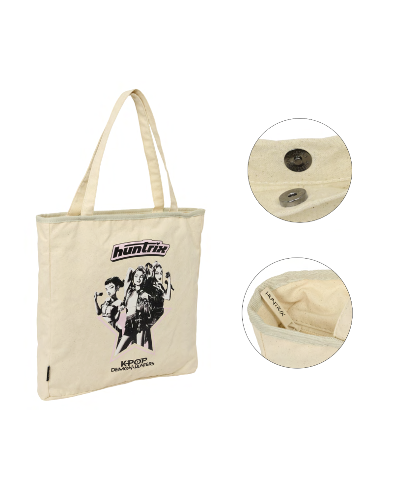 K-POP DEMON HUNTERS - Huntrix - Tote Bag Zippé Beige - vue principale