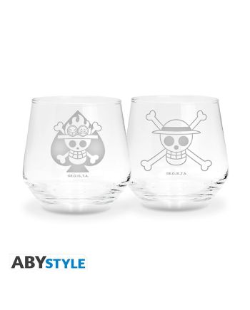 ONE PIECE - Luffy & Ace - Set de 2 Verres 300ml - vue principale
