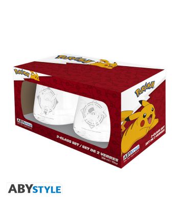POKEMON - Mentali & Noctali - Set de 2 Verres 300ml - vue de face