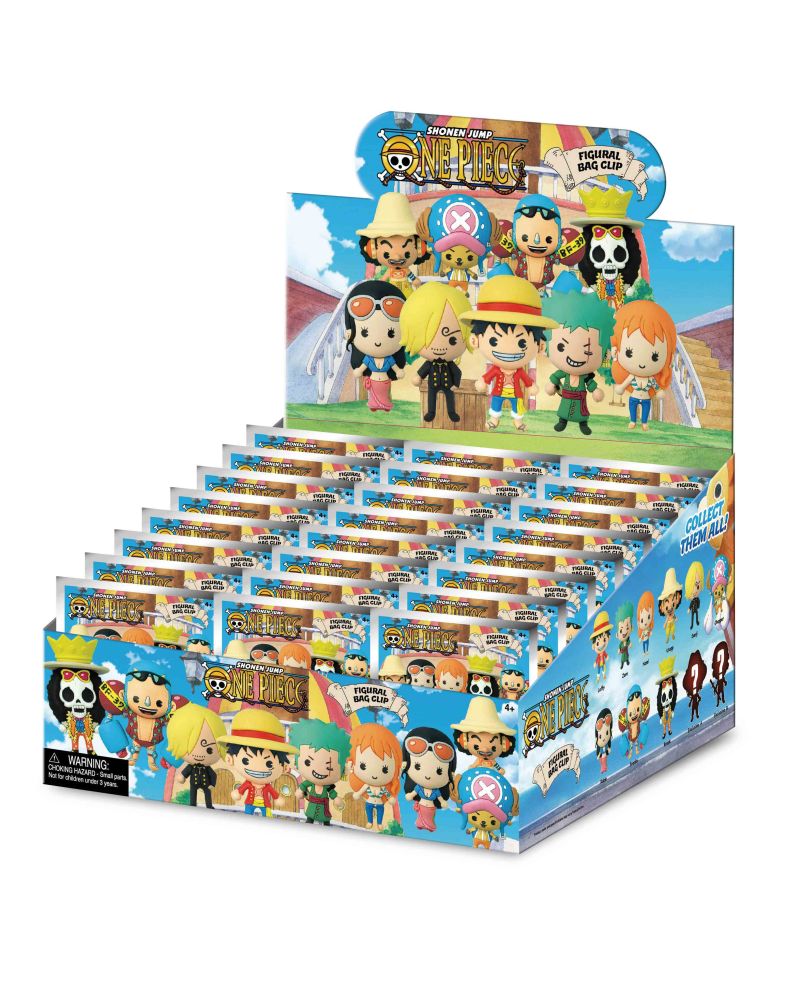 Display de 24 clips 3D Foam Bag Clip One Piece Series 1 Monogram