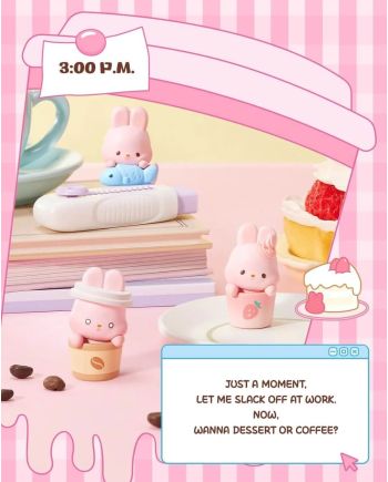MOMO BUNNY - 24h Life Diary Series - Blind Box Set 4 Figurine - vue de dos