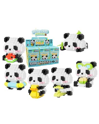 KAWAII BOX - Panda Pals - Kit de Construction (6pcs) 180 à 225pcs - vue principale