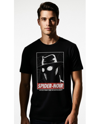 SPIDER-MAN NOIR -With no power comes nos responsability -T-Shirt (XXL) - vue principale