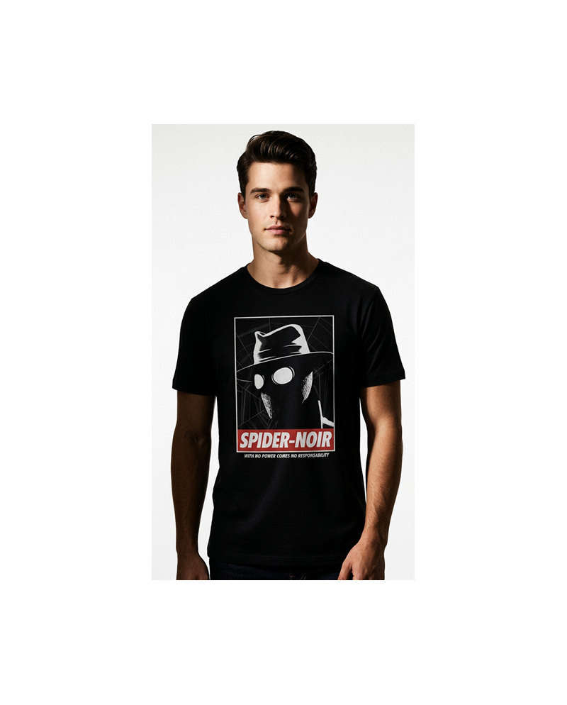 SPIDER-MAN NOIR -With no power comes nos responsability -T-Shirt (XXL) - vue principale