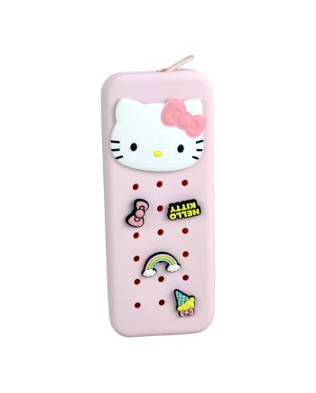 HELLO KITTY - Trousse à Crayons en Silicone avec Pins - vue de face