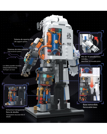POP SERIES - Kit de Construction - Astronaute - 900pc - vue de face