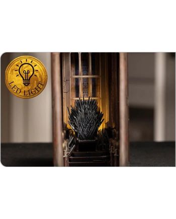 GAME OF THRONES - BOOK NOOK KIT - Thrône de Fer - 91pc + Eclairage LED - vue de dos
