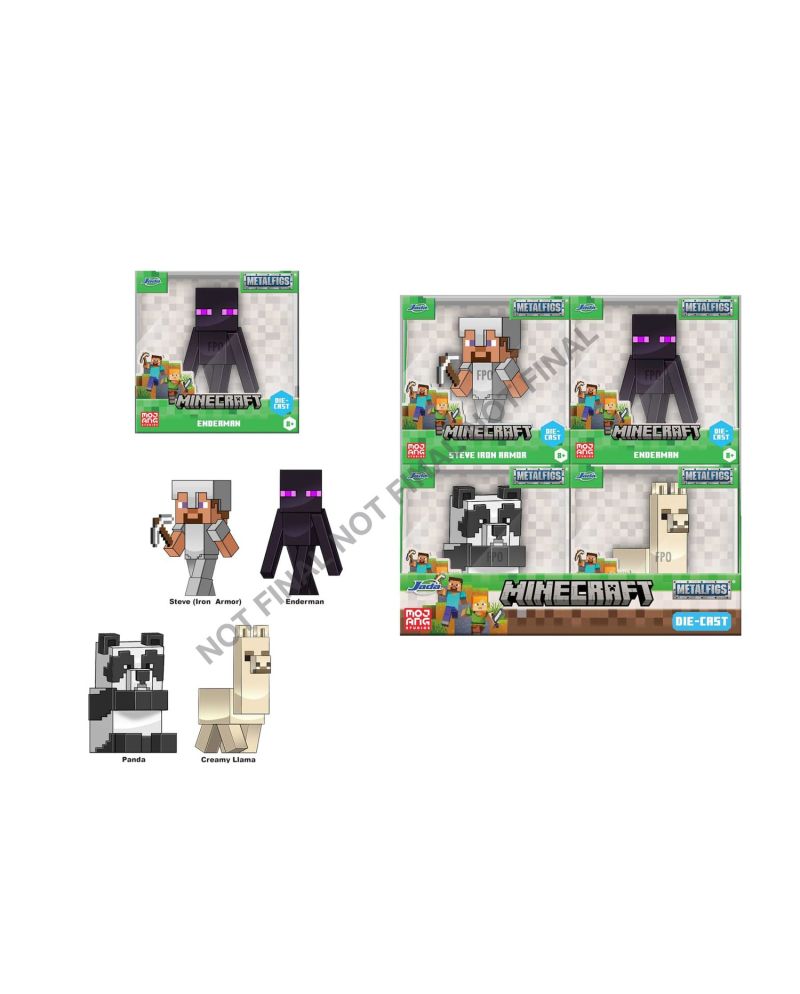 MINECRAFT - Display de Figurines 6cm - 4 Modèles - 12pc - Wave 6 - vue principale
