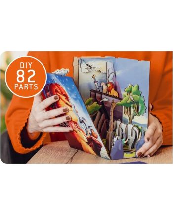 DISNEY - BOOK NOOK KIT - Le Roi Lion - 82pc + Eclairage LED - vue de dos