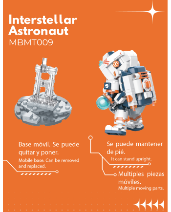 POP SERIES - Kit de Construction - Astronaute Interstellaire - 302pc - vue de profil