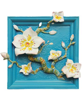 MAGNET DIY - Fleur d'abricotier - Aimant à peindre en 3D DIY - vue principale