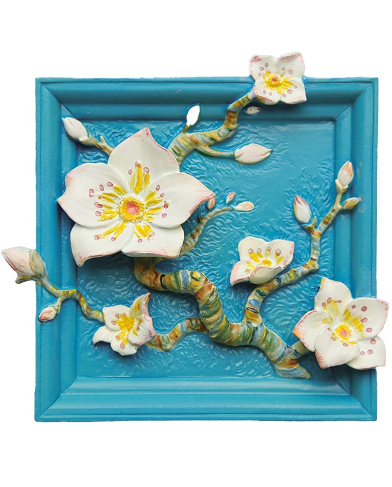 MAGNET DIY - Fleur d'abricotier - Aimant à peindre en 3D DIY - vue principale