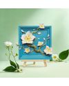 MAGNET DIY - Fleur d'abricotier - Aimant à peindre en 3D DIY - vue de profil