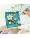 MAGNET DIY - Fleur d'abricotier - Aimant à peindre en 3D DIY - vue de dos