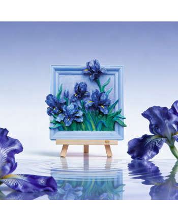 MAGNET DIY - Iras Lilas - Aimant à peindre en 3D DIY - vue de face