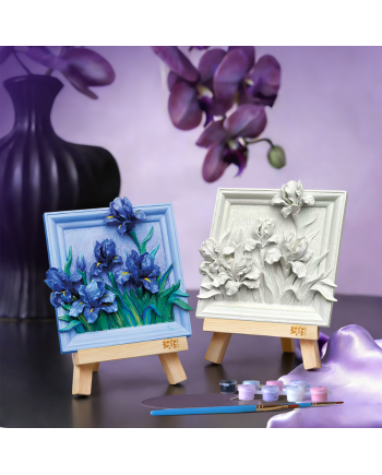 MAGNET DIY - Iras Lilas - Aimant à peindre en 3D DIY - vue de profil