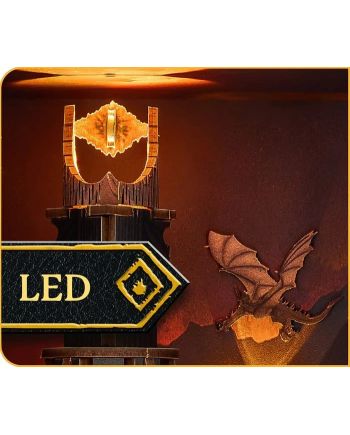 LORD OF THE RING - BOOK NOOK KIT - Barad-Dûr - 155pc + Eclairage LED - vue de profil
