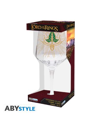 LE SEIGNEUR DES ANNEAUX - Feuille de la Lorien - Verre à pied 350ml - vue de face