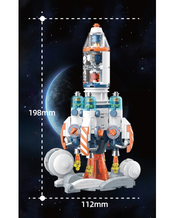 POP SERIES - Kit de Construction - Fusée exploration spatiale - 294pc - vue de face