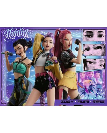 K-POP DEMON HUNTERS - Fans heureux, Honmoon heureux - Puzzle 100P XXL - vue de face