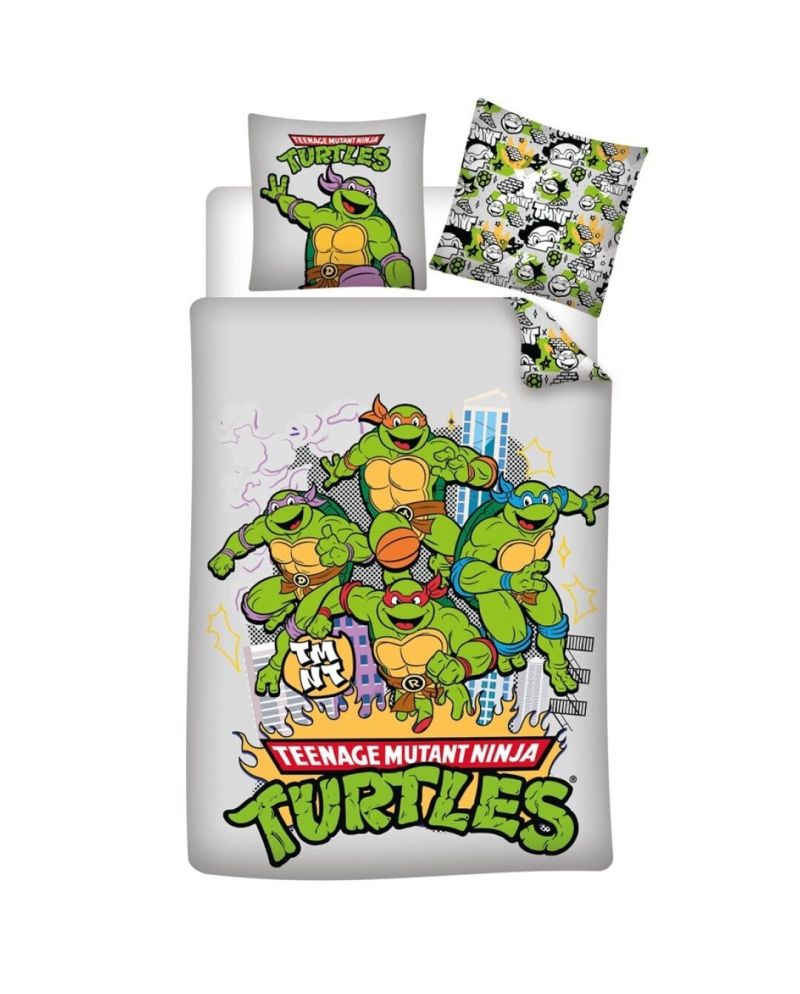 LES TORTUES NINJAS - Parure de lit 140x200cm + 65x65cm - vue principale