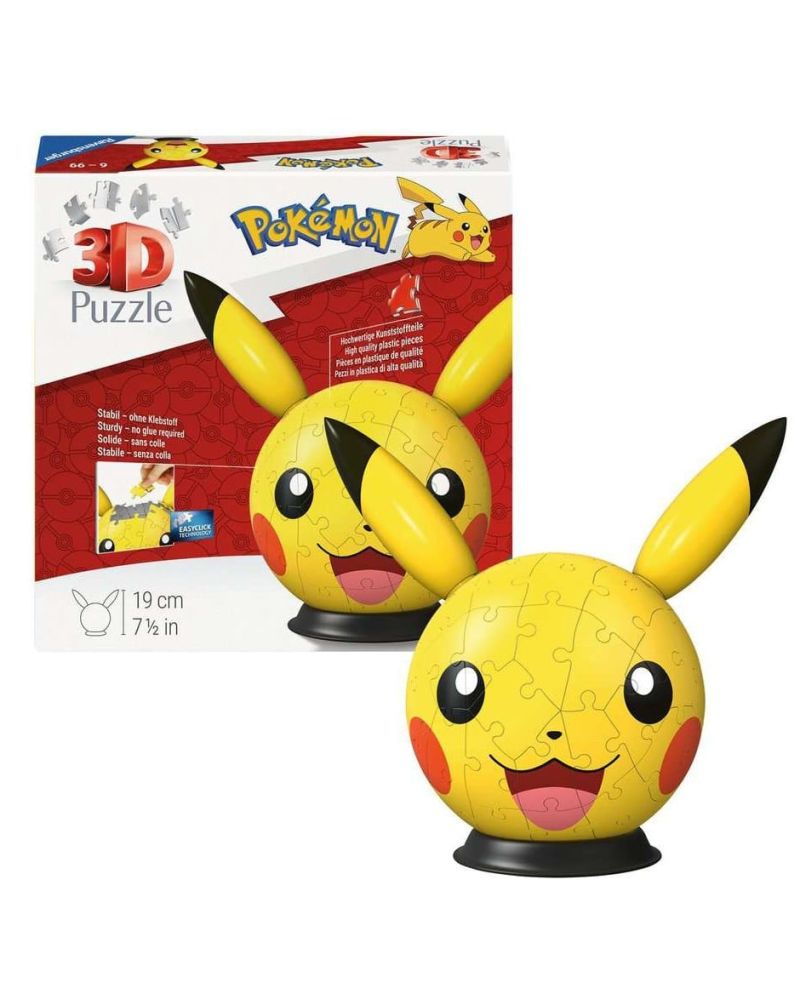 POKEMON - Puzzle 3D 72p - Pikachu - vue principale