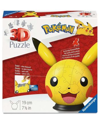 POKEMON - Puzzle 3D 72p - Pikachu - vue de face