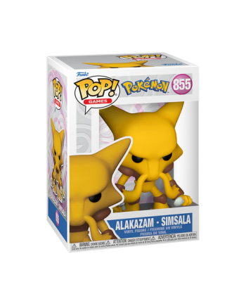 Figurine POP Games Alakazam N° 855 Funko Pokemon - vue de profil