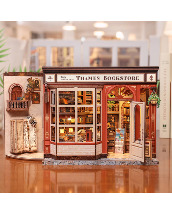 MINIATURE HOUSE - DIY- Librairie Thames - 343pc+Eclairage LED - vue principale