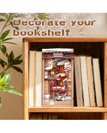 BOOK NOOK KIT - DIY - Murmures de neige à Kyoto- 286pc + Eclairage LED - vue de dos