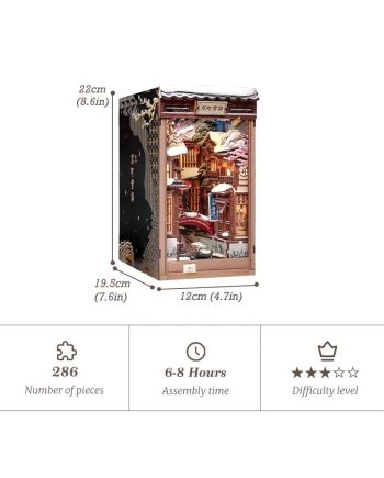 BOOK NOOK KIT - DIY - Murmures de neige à Kyoto- 286pc + Eclairage LED - vue du packaging