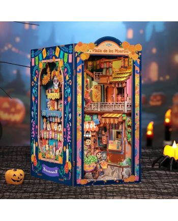 BOOK NOOK KIT - DIY - Plaza de los Muertos - 350pc + Eclairage LED - vue de profil