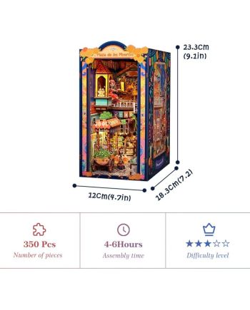 BOOK NOOK KIT - DIY - Plaza de los Muertos - 350pc + Eclairage LED - vue du packaging