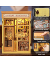 BOOK NOOK KIT - DIY- Librairie Culinaire - 156pc + Eclairage LED - vue de profil