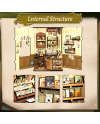 BOOK NOOK KIT - DIY- Librairie Culinaire - 156pc + Eclairage LED - vue de dos