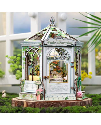 MINIATURE HOUSE - DIY- Maison des Fleurs Windsor - 235pc+Eclairage LED - vue principale