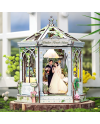 MINIATURE HOUSE - DIY- Maison des Fleurs Windsor - 235pc+Eclairage LED - vue de face
