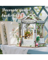MINIATURE HOUSE - DIY- Maison des Fleurs Windsor - 235pc+Eclairage LED - vue de profil