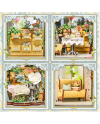 MINIATURE HOUSE - DIY- Maison des Fleurs Windsor - 235pc+Eclairage LED - vue de detail