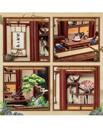 BOOK NOOK KIT - DIY - Kirishima Cha-an - 145pc + Eclairage LED - vue de dos
