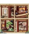 BOOK NOOK KIT - DIY - Kirishima Cha-an - 145pc + Eclairage LED - vue de dos