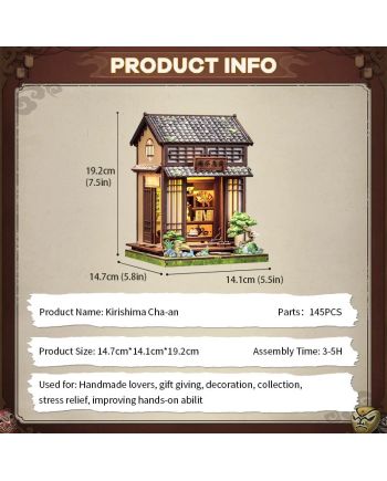 BOOK NOOK KIT - DIY - Kirishima Cha-an - 145pc + Eclairage LED - vue du packaging