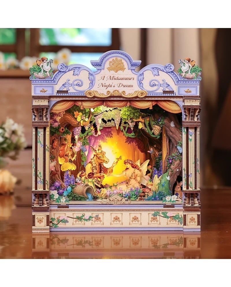 BOOK NOOK KIT - DIY - Le Songe d'une nuit d'été- 107pc + Eclairage LED - vue principale
