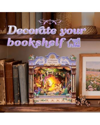 BOOK NOOK KIT - DIY - Le Songe d'une nuit d'été- 107pc + Eclairage LED - vue de dos