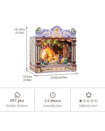 BOOK NOOK KIT - DIY - Le Songe d'une nuit d'été- 107pc + Eclairage LED - vue du packaging