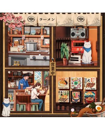 BOOK NOOK KIT - DIY - Oishii Kyoto - 175pc + Eclairage LED - vue de dos