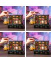 BOOK NOOK KIT - DIY - Hong Kong Lumière Neon - 49pc + Eclairage LED - vue de profil
